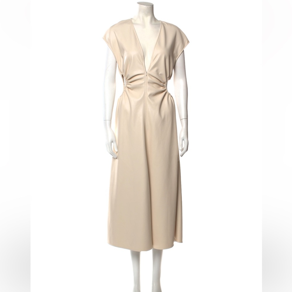 A.L.C. faux leather cut-out midi dress NWOT